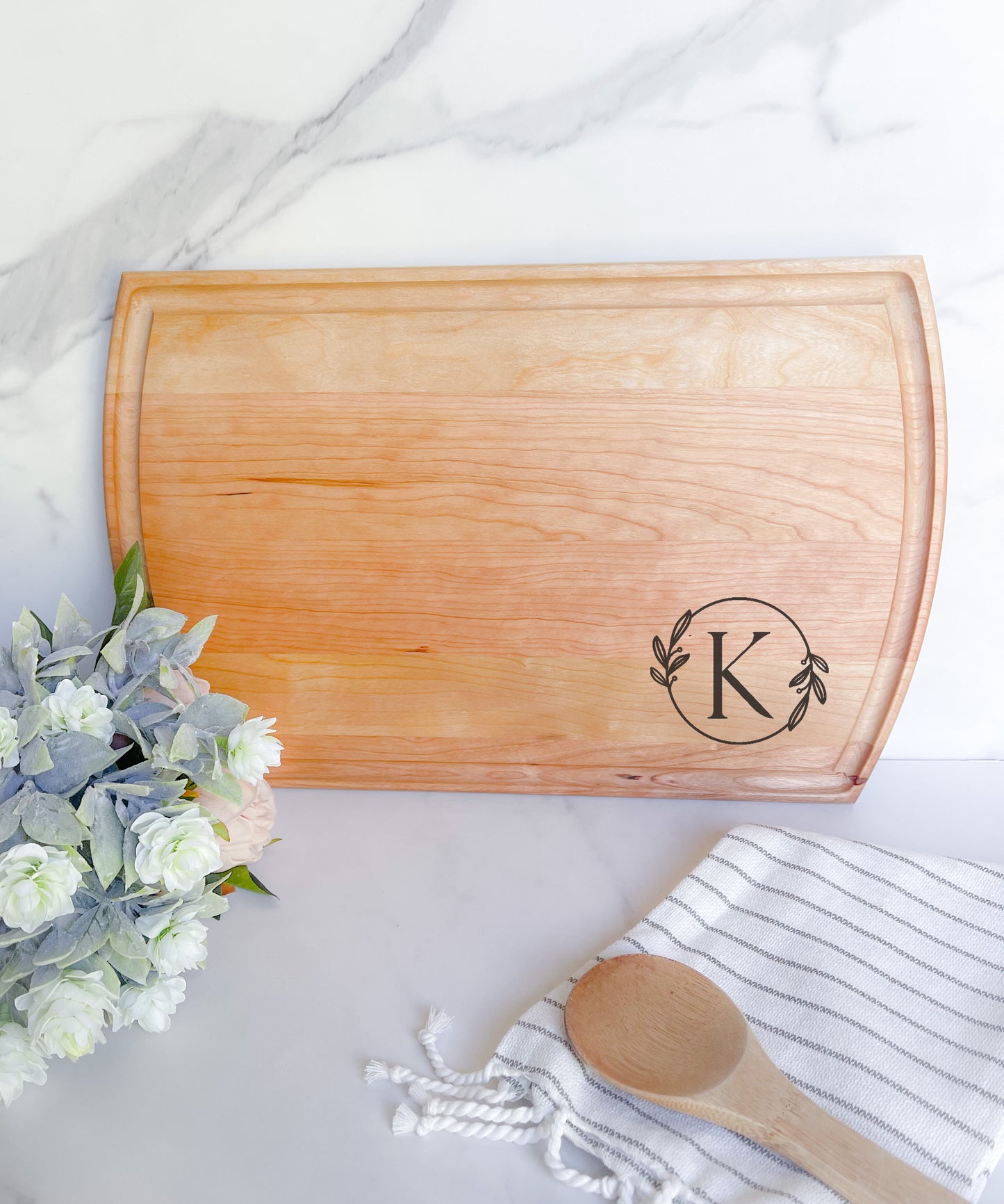 The Family Board - Large Personalized Cutting Board with Juice Groove