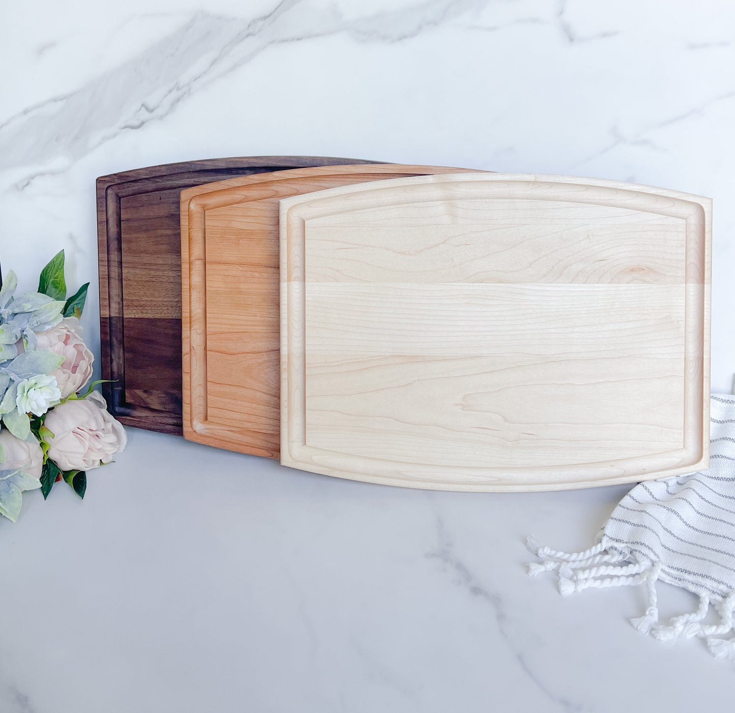 The Family Board - Large Personalized Cutting Board with Juice Groove